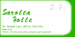 sarolta holle business card